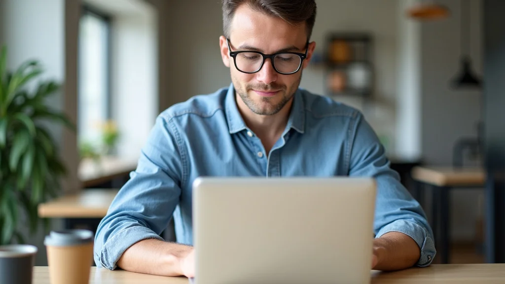 The image shows a person working on a laptop, symbolizing finding real online side hustles that pay.